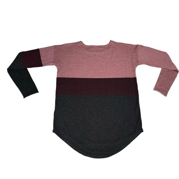 Smartwool Size XS Women's Shadow Pine Crew Sweater Pink Gray Colorblock - Picture 8 of 13